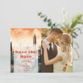 Foto Elegant Italien Florenz Hochzeit in Urlaubsor Save The Date (Stehend Vorderseite)