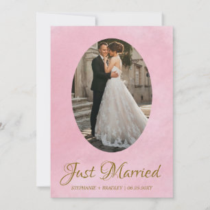 Foto Elegant Just Married Wedding Ankündigung