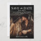 Foto Elegant Minimalistisch Boho Wedding Save The Date (Vorderseite)