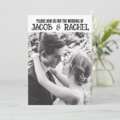 FOTO ELEGANT MINIMALISTISCH WEDD EINLADUNG (Stehend Vorderseite)