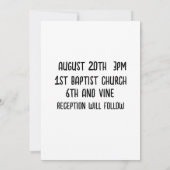 FOTO ELEGANT MINIMALISTISCH WEDD EINLADUNG (Rückseite)