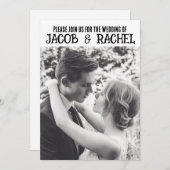 FOTO ELEGANT MINIMALISTISCH WEDD EINLADUNG (Vorne/Hinten)