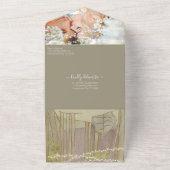 Foto Elegant Rustikaler Wald Grove Mason Jar All In One Einladung (Außenbereich)