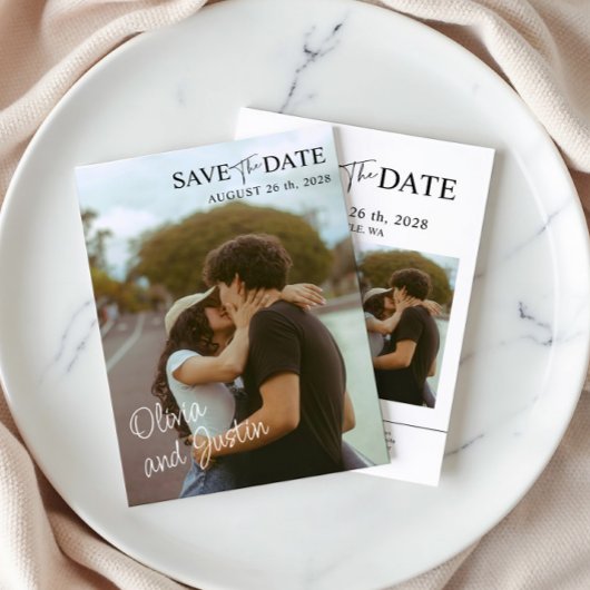 Foto Elegant Save the Date Einladung