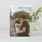 Foto Elegant Save the Date Einladung (Stehend Vorderseite)