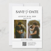 Foto Elegant Save the Date Einladung (Rückseite)