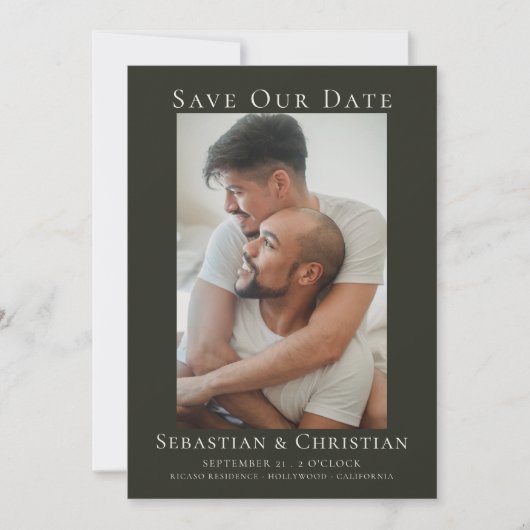 Foto Elegant Save the Date Hochzeit (Vorderseite)