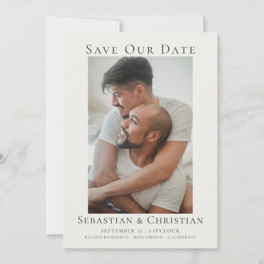 Foto Elegant Save the Date Hochzeit (Vorderseite)