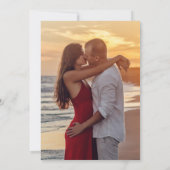 Foto Elegant Script Hochzeit Einladung (Rückseite)