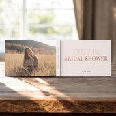 Foto Elegant Simple Baby Shower Pink Gästebuch