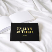 Foto Elegant Simple Black Wedding Gästebuch