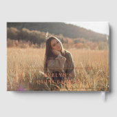 Foto Elegant Simple Quinceanera Gästebuch (Rückseite)