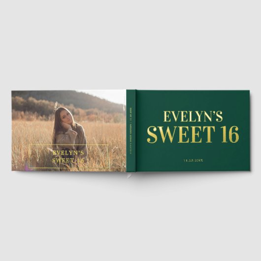 Foto Elegant Simple Sweet 16 Gästebuch (Voll)