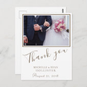 Foto Elegant Vielen Dank für Ihr maßgeschneidertes Postkarte (Vorne/Hinten)