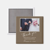 Foto Elegant Vielen Dank für Ihre Hochzeit Magnet (Vorderseite/Rückseite)