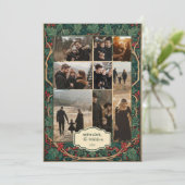 Foto Elegant Vintag Holly Weihnachten (Stehend Vorderseite)