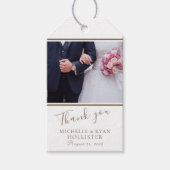 Foto Elegant Wedding Vielen Dank Personalizable Geschenkanhänger (Vorderseite)