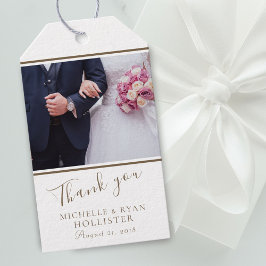 Foto Elegant Wedding Vielen Dank Personalizable Geschenkanhänger