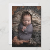 Foto Elegante Black Gold Celestial Taufe Einladung (Rückseite)