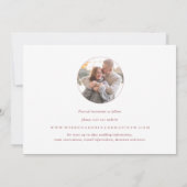 Foto, elegante Burgundy Monogram Wedding Save The Date (Rückseite)