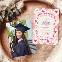 Foto Elegante Coquette Pink Bow Abschluss