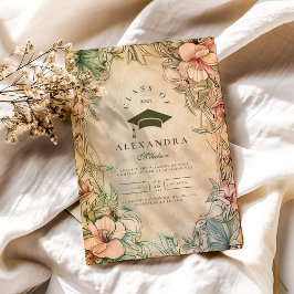 Foto Elegante Frühjahrsparty Wildblumen Graduation Einladung