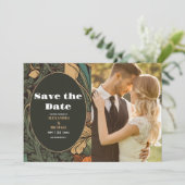 Foto Elegante Jugendstil-Hochzeit Save The Date (Stehend Vorderseite)