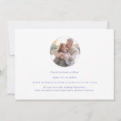 Foto, elegante Lila Monogramm-Hochzeit Save The Date (Rückseite)