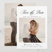 Foto Elegante Minimalistisch Moderne Save The Date (Vorne/Hinten)