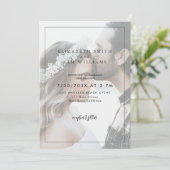 Foto Elegante Moderne, einfache Schwarz-weiße Hoch Einladung (Stehend Vorderseite)