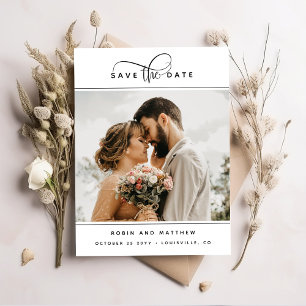 Foto, Elegante moderne romantische und minimalisti Save The Date