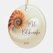 FOTO Elegante Muschel Mele Kalikimaka Keramik Ornament (Links)