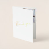 Foto Elegante Nachricht Danke für Hochzeit Foto Folienkarte (Vorderseite)