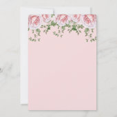 Foto Elegante Rose Valentine Herz Rosa Hochzeit Einladung (Rückseite)