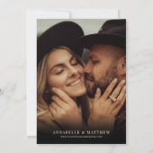 Foto Elegante Schrift Boho Hochzeit Save The Date (Rückseite)
