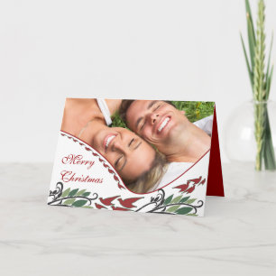 Foto Elegante Vögel Jugendstil-Urlaub Feiertagskarte