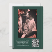 Foto Eleganter Grüner QR-Code und UAWG Wedding Einladung (Rückseite)