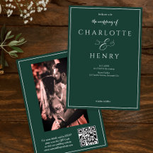 Foto Eleganter Grüner QR-Code und UAWG Wedding