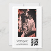 Foto Eleganter QR Code und UAWG Wedding Einladung (Rückseite)