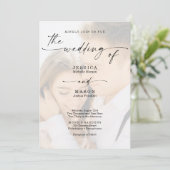 Foto Elegantes Foto Hochzeit Einladung (Stehend Vorderseite)