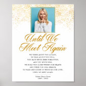 Foto Elegantes Gedächtnis Beerdigung Gedicht Zeich Poster (Vorne)