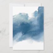 Foto Elegantes geometrisches blaues Wasser Save The Date (Rückseite)