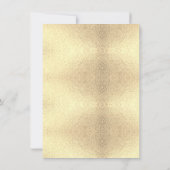 Foto Elegantes Gold Glitzer Rente Party Einladung (Rückseite)