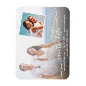 Foto Elegantes Skript mit Hearts Modern Magnet (Vertikal)