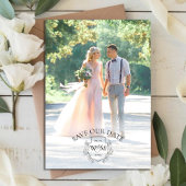 Foto Elegantes Wappen Monogramm Save The Date