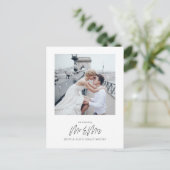 Foto Elopement Postcard Postkarte (Stehend Vorderseite)