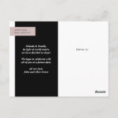 Foto Elopement Postcard Postkarte (Rückseite)