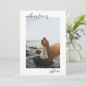 Foto Elopement Wedding Card Einladung (Stehend Vorderseite)
