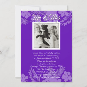 Foto-Empfang nur für lila Hibiskusblätter Einladung