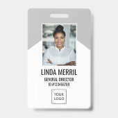 Foto Employee Company Logo Security GRAY Ausweis (Front)